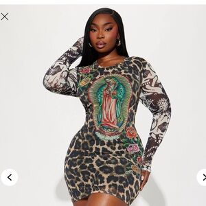 Fashion Nova Leopard Print Mini Dress